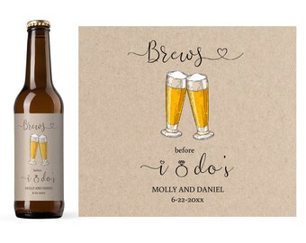 Brews Before I Do's Wedding Beer Label | Couples' Shower Beer Label | Wedding Home Brew | I Do Brew