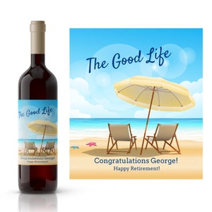 Étiquette de vin de retraite Good Life | Idée cadeau pour la retraite | Cadeau de retraite pour amateur de vin | Cadeau de retraite pour lui | Téléchargement imprimé ou numérique