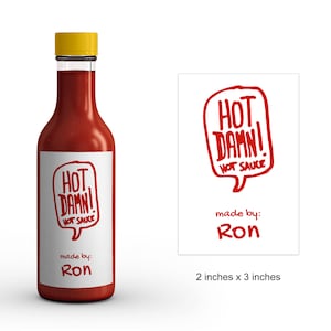 Etiqueta de salsa picante / Haz tu propia etiqueta de salsa picante / Regalo para papá / Etiqueta personalizada de la botella de salsa picante