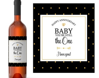 You're Still the One Wine Label | Personalized Wedding Anniversary Wine Label | Anniversary Party Favor | Anniversary Wine Gift | Fun Gift