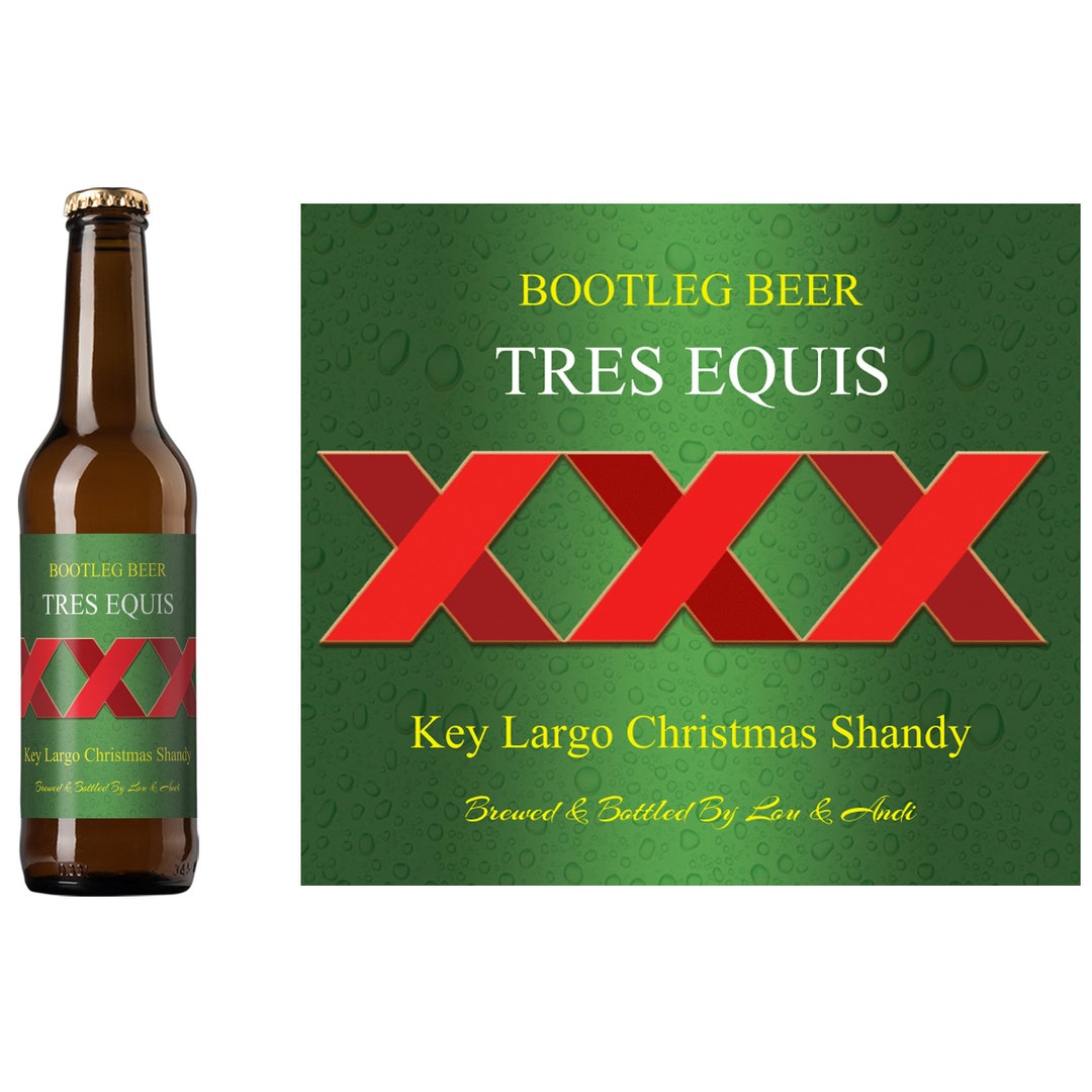 Tres Equis Beer Label Funny Beer Label Birthday