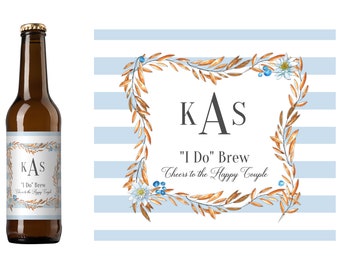 Rustic Branches Wedding Beer Label | Wedding Beer Gift | Custom Beer Label | Home Brew Beer Label | Wedding Cheers Beer Label