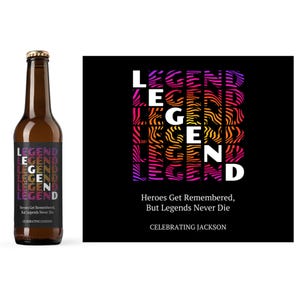 Legend Acrostic Birthday Beer Label | Custom Beer Label | Adult Party Favors | Homebrew Beer Label