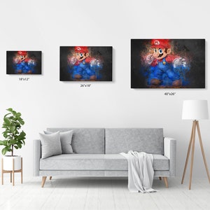 Super Mario Canvas Wall Art | Game Room Artwork | Gift for A Gamer ...