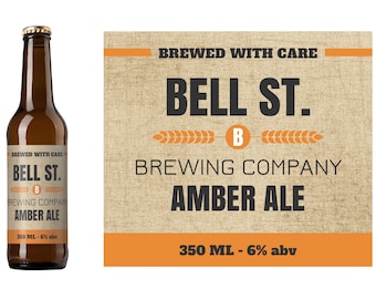 Brewing Company Beer Label | Homebrew Beer Label | Custom Beer Label | Personalized Beer Label | Brewery Beer Label