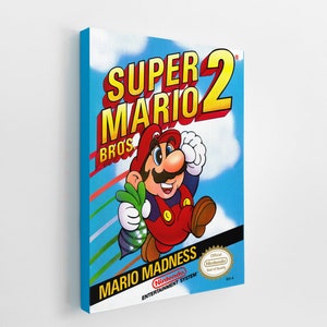 Super Mario Brothers Trio Canvas Game Room Decor Wall Decor Gift For A Gamer Video Game Decor Mario Wall Art INCLUDES ALL THREE image 3
