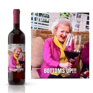 Wine Meme Custom Wine Label | Party Favor Wine Label | Funny Wine Label | Gag Gift Wine Label | Funny Birthday Party Favor