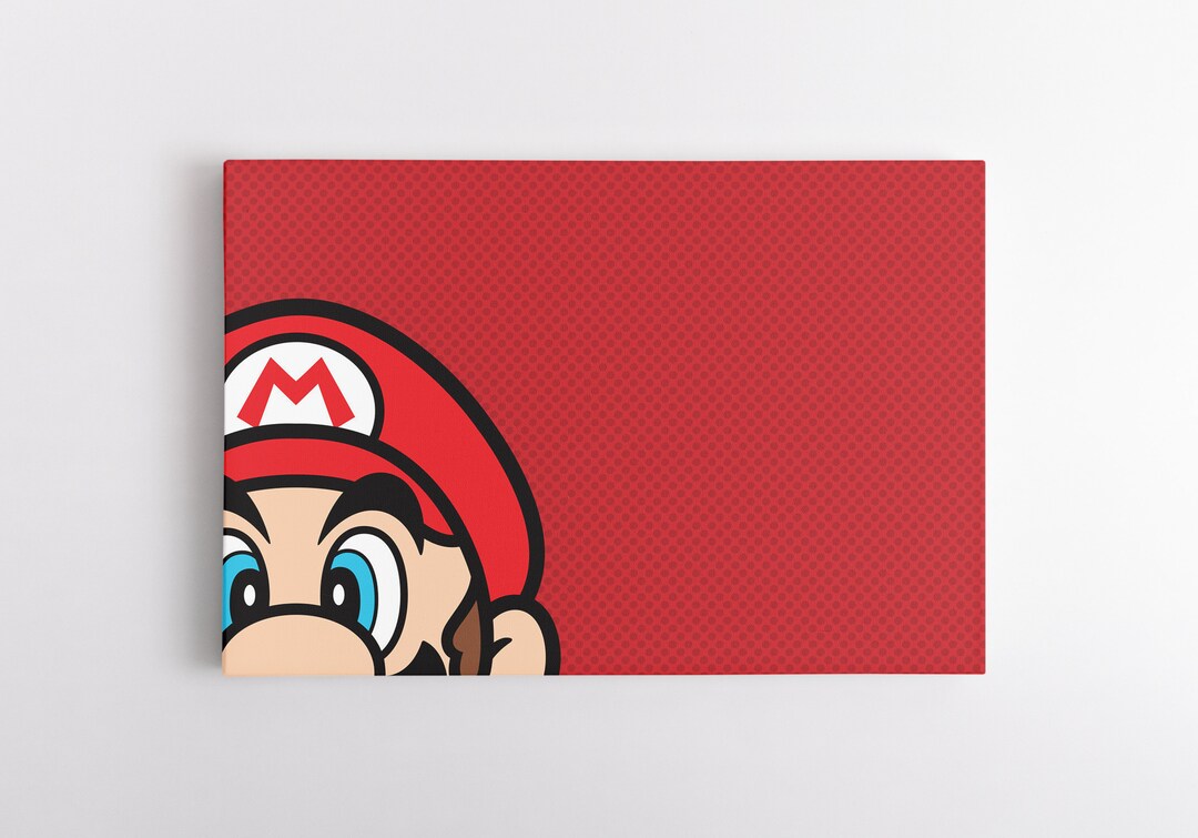 Game Room Wall Art | Mario Canvas Ready to Hang | Gift for A Gamer ...