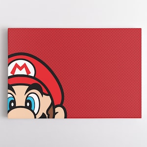 Game Room Wall Art | Mario Canvas Ready to Hang | Gift For A Gamer | Nintendo Wall Art