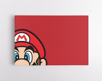 Game Room Wall Art | Mario Canvas Ready to Hang | Gift For A Gamer | Nintendo Wall Art