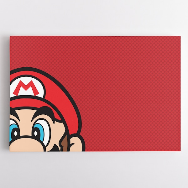 Game Room Wall Art | Mario Canvas Ready to Hang | Gift For A Gamer | Nintendo Wall Art