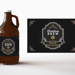 Hometown Brew Growler Label