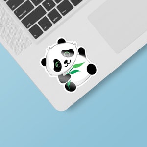Cute Cartoon Panda Sticker / Panda Car Decal / Panda Laptop Sticker / Cute Panda Water Bottle Sticker / Cute Cartoon Panda Phone Case Decal