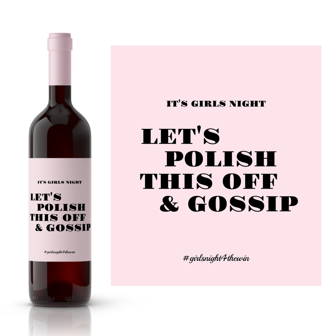 Girls Night Out Wine Label Bridal Shower Idea Girls Night in