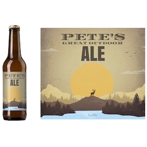 Great Outdoors Beer Label | Homebrew Beer Label |