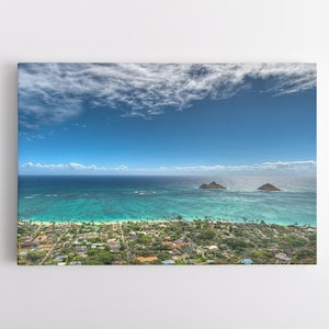 Lanikai Beach Kailua Hawaii | Oahu Artwork | Hawaii Wall Art | Hawaii Photo | Home Decor | Beach Artwork | Canvas Wall Art Ready to Hang