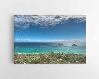 Lanikai Beach Kailua Hawaii | Oahu Artwork | Hawaii Wall Art | Hawaii Photo | Home Decor | Beach Artwork | Canvas Wall Art Ready to Hang