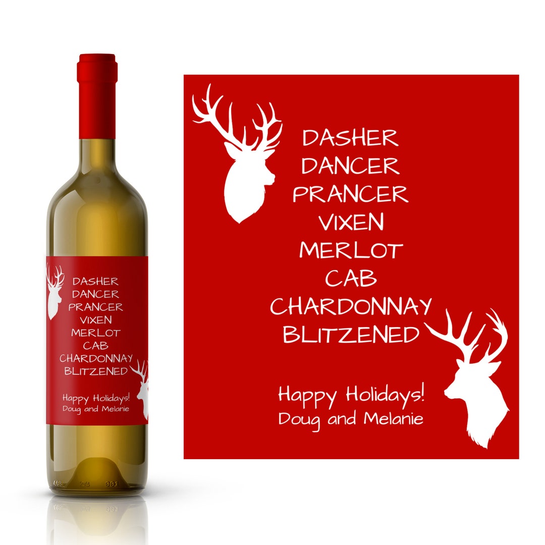 Santa s Reindeer Wine Label Holiday Wine Gift Label Christmas Gift Idea santa-s-reindeer-wine-label-holiday-wine-gift-label-christmas-gift-idea