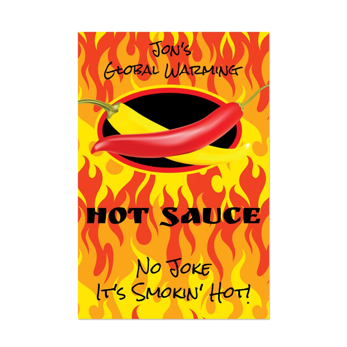 Hot Sauce Label Make Your Own Hot Sauce Label Gift for Dad Etsy