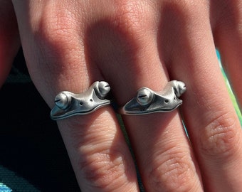 Glitzs jewels Sterling Silver Frog Ring 11mm Glitzs jewels Sterling Silver Frog Ring 11mm