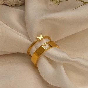 Matching Butterfly Rings Etsy