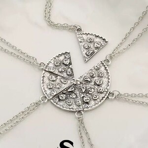 Best Friend Necklace Pizza Necklace Food Necklace Bff Etsy