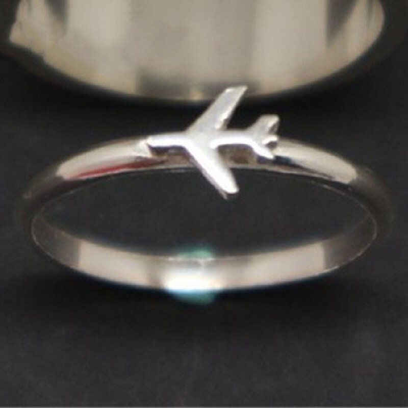 Matching Pilot Plane Couple Rings For Women and Men Aircraft Etsy