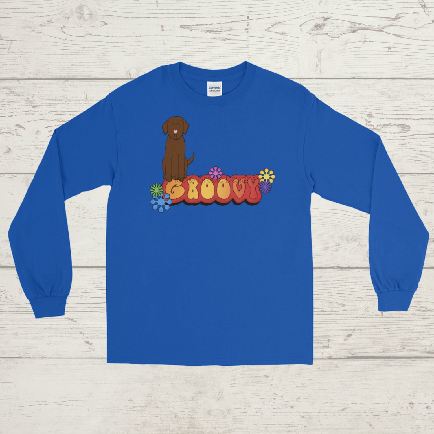 Chocolate Lab Groovy Shirt Chocolate Lab Shirt Dog Shirts Etsy