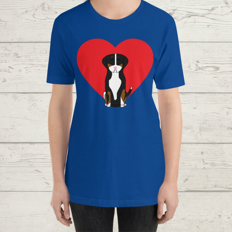 Swiss Mountain Dog Shirt, Heart Shirt, Swiss Mountain Dog, Dog Shirts for Women, Dog Lover Gift