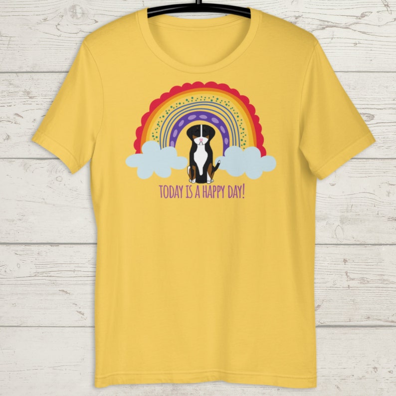 Swiss Mountain Dog Shirt, Today is a Happy Day Shirt, Swiss Mountain Dog, Dog Shirts for Women