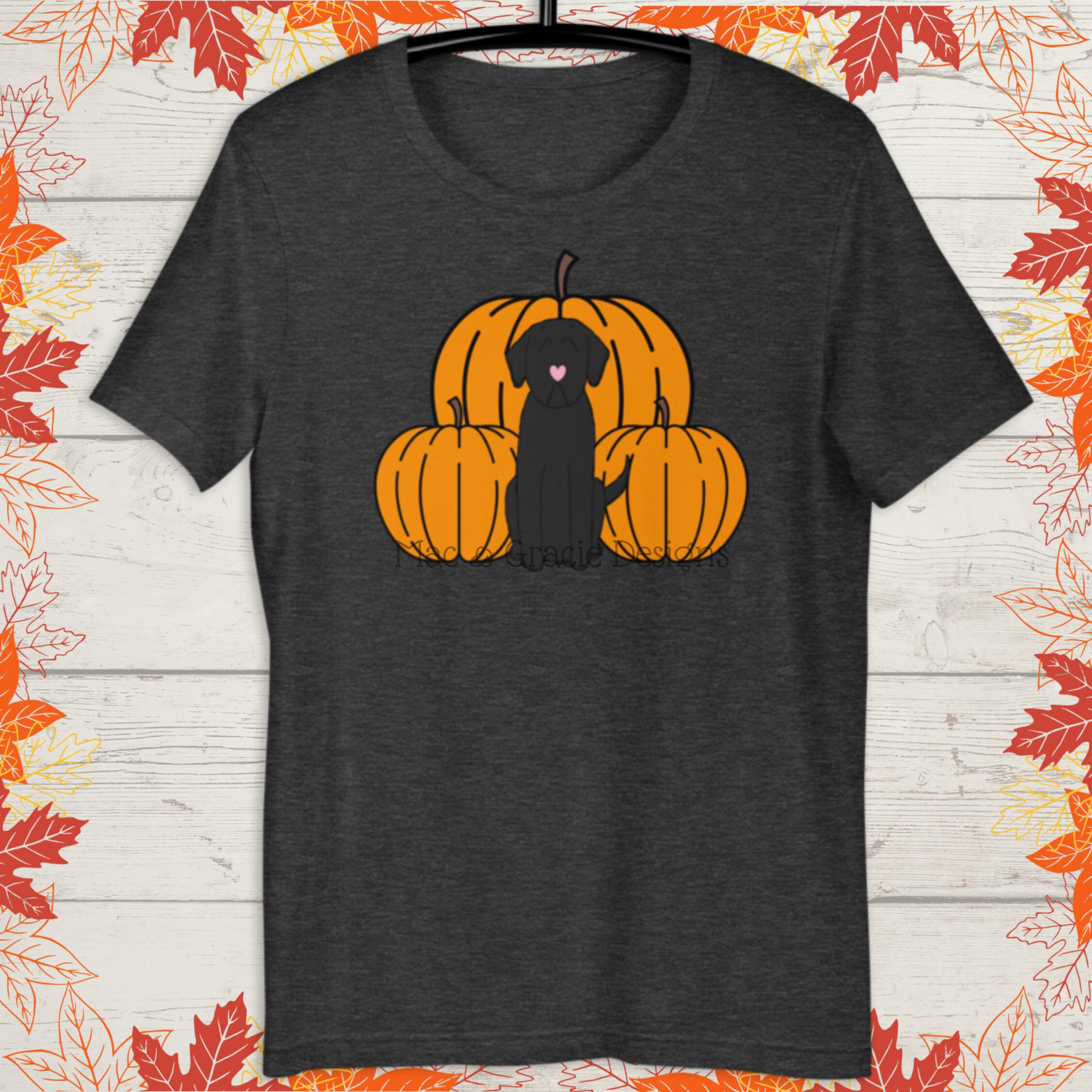 Black Lab Pumpkin Shirt Fall Shirt Cute Fall Shirt Dog Etsy