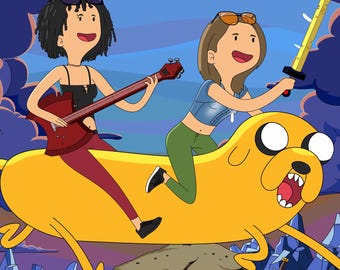 Custom Adventure Time Portrait Family From Photo Digital Printable