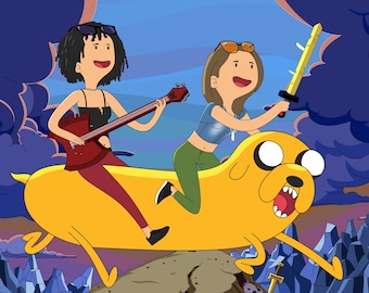 SALE!!! Adventure Time Portrait, Adventure Time Custom Portrait, Best Father&#39;s Day Gift, DGToonsPH