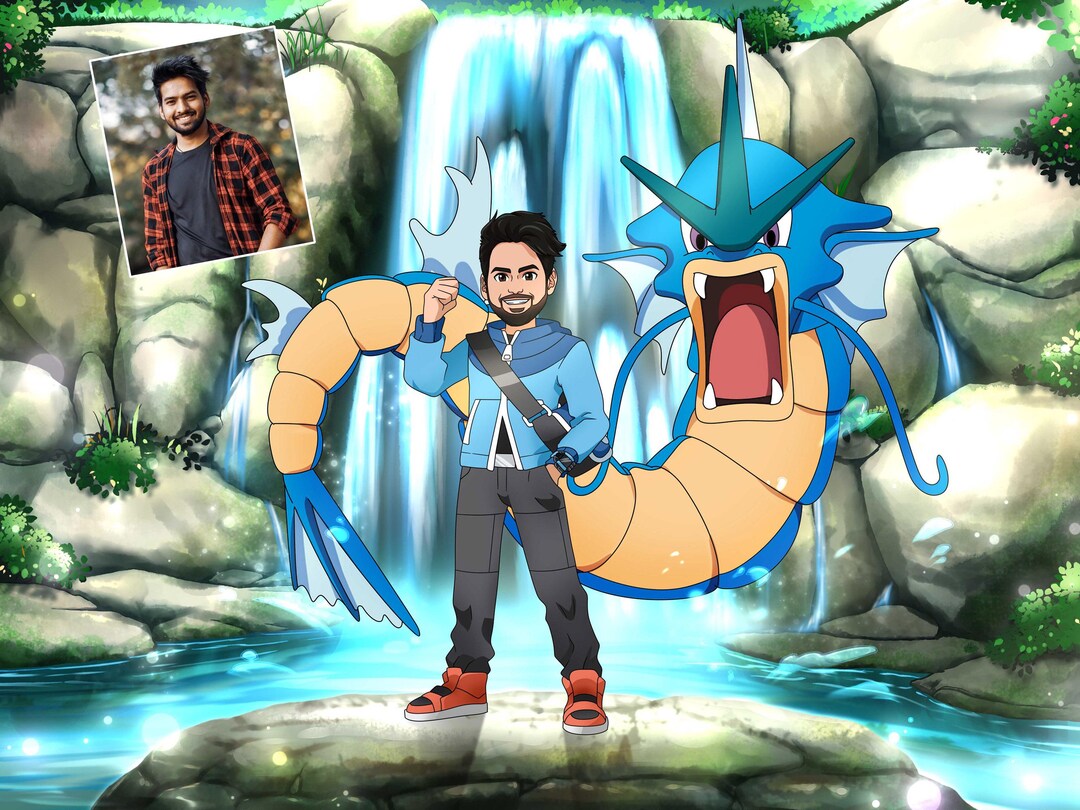 Custom Pokemon Portrait From Photo, Personalized Gift for Gamers ...
