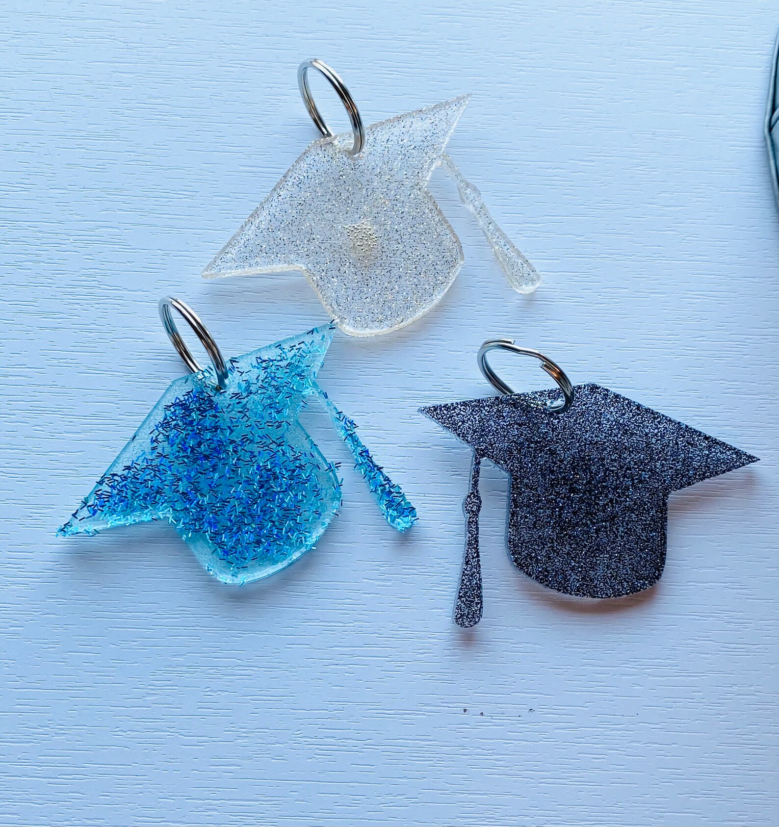 Graduation Cap Resin Keychain Etsy