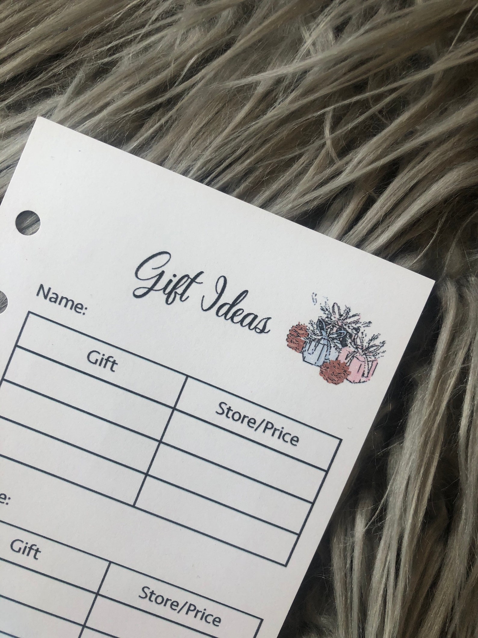 PRINTED CHRISTMAS To Do Grocery List Gift ideas List Planner | Etsy