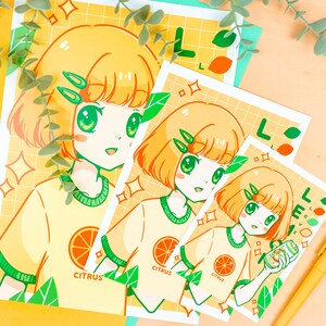 Anime Lemon Soda Girl Print/Poster different sizes image 5