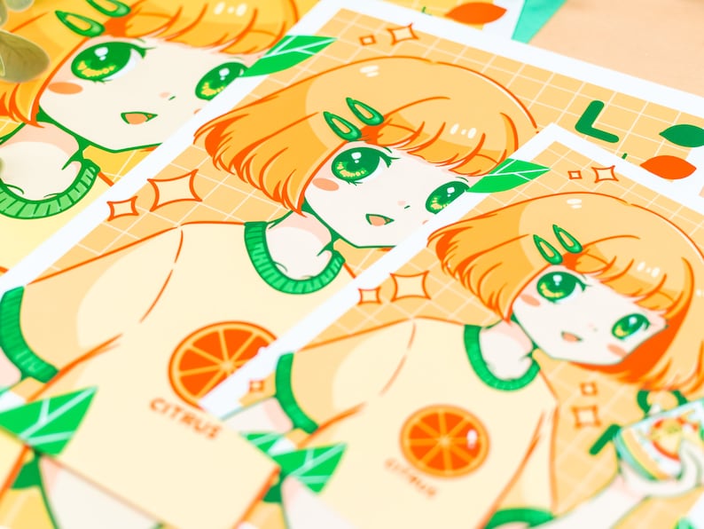 Anime Lemon Soda Girl Print/Poster different sizes image 6