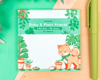 Shiba & Plant Friends: Niedlicher Notizblock