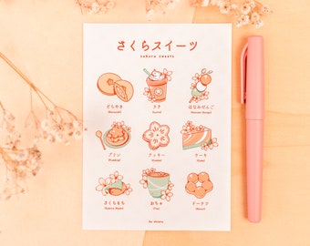 Sakura Sweets: Anime Food Poster A4