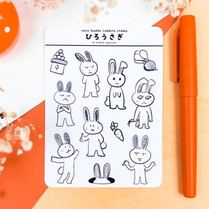 Einfach Japanisch: Mini-Stickersheet Badly Drawn Rabbits