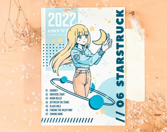 Starstruck: Anime Moon Girl Poster A4