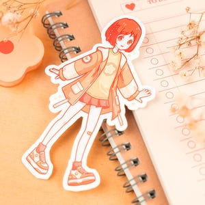 Happy Star: Cute Anime Girl Sticker