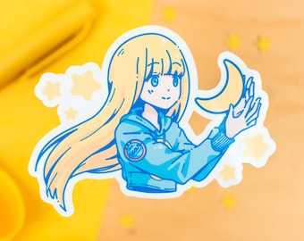 Starstruck: Moon Anime Girl Sticker