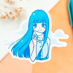 Letter Love: Cute Anime Girl Sticker