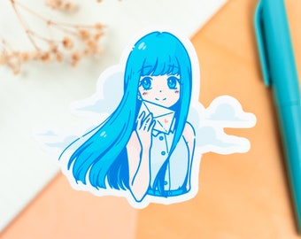Letter Love: Cute Anime Girl Sticker