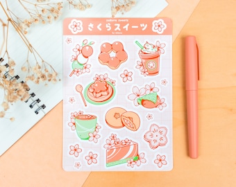 Sakura Sweets: Sticker Sheet Japanese Deserts