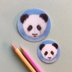 Cute Panda Sticker Watercolor Giant Panda Baby Panda Bear Cute Animal UV Resistant Durable Vinyl Decal