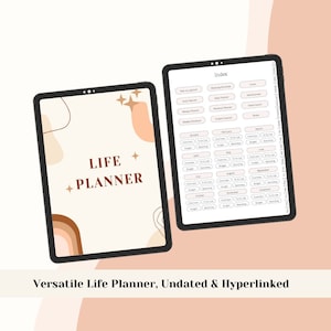 2026 Veelzijdige levensplanner: ongedateerde digitale Goodnotes-sjabloonplanner (pdf)