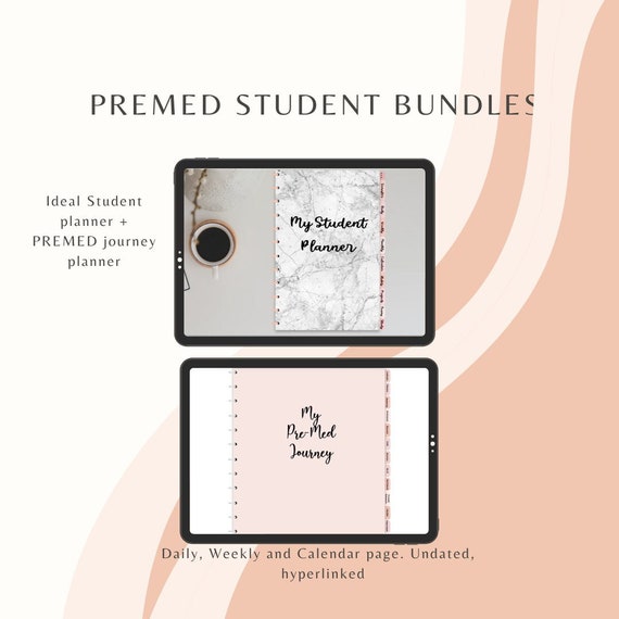 BUNDLE Digital PREMED Student Academic Planner Undated Hyperlinked  Goodnotes Template College Study Tracker, Premed Planner Online - Etsy